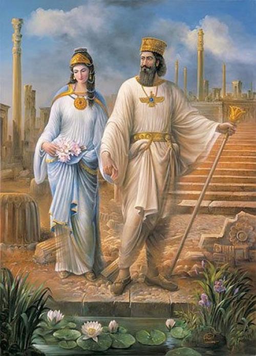 Висячие сады Семирамиды рисунок. Создание парка