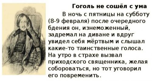 Интересные факты биографии гоголя. Топ-10: Самые интересные факты о Гоголе – Биография и Жизнь