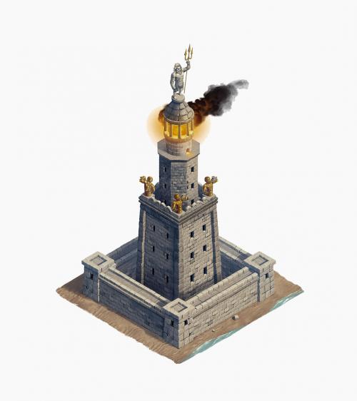 Александрийский маяк рисунок. Египет. III век до н. э.