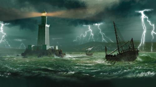 Александрийский маяк изложение. Египет. III век до н. э.