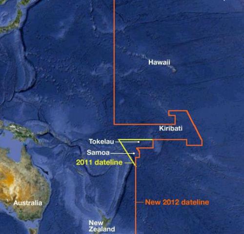 Линия перемены дат это. Перемещение границы