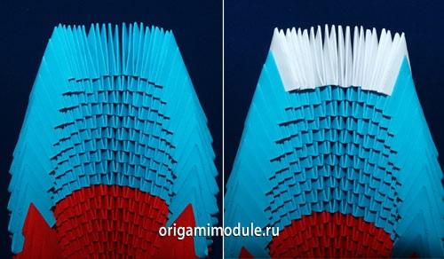 Лебедь из модулей. Лебедь Модульное оригами