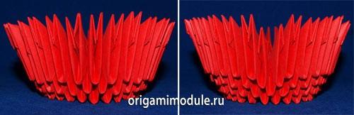 Лебедь из модулей. Лебедь Модульное оригами