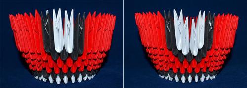 Модульное оригами лебедь с сердцем. Лебедь в Красном | Модульное оригами лебедь схема сборки