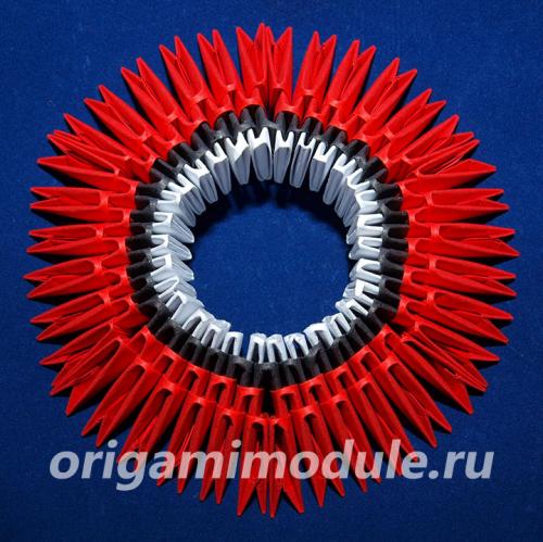 Модульное оригами лебедь с сердцем. Лебедь в Красном | Модульное оригами лебедь схема сборки