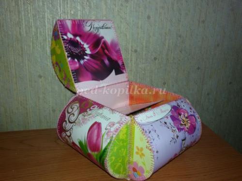 Шкатулка из бумаги. Шкатулки своими руками мастер класс по изготовлению, пошаговая инструкция 23 Шкатулка из бумаги. Шкатулки своими руками мастер класс по изготовлению, пошаговая инструкция 23