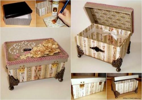 Шкатулка из бумаги. Шкатулки своими руками мастер класс   по изготовлению, пошаговая инструкция 02