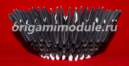 Лебедь оригами из модулей. Лебедь в черном | Модульное оригами лебедь схема