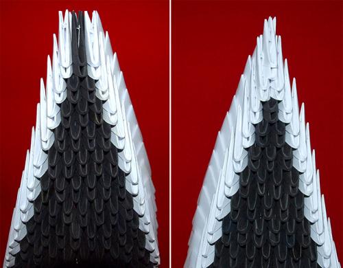 Лебедь оригами из модулей. Лебедь в черном | Модульное оригами лебедь схема