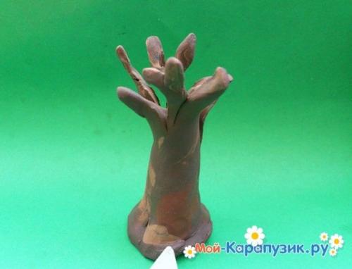 Как сделать дерево из пластилина. Как слепить дерево из пластилина.