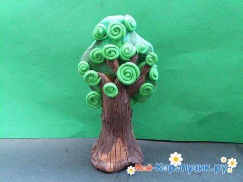 Как сделать дерево из пластилина. Как слепить дерево из пластилина.