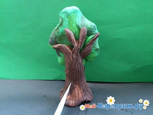 Как сделать дерево из пластилина. Как слепить дерево из пластилина.