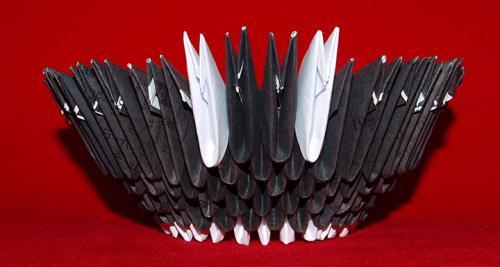 Лебедь оригами из модулей. Лебедь в черном | Модульное оригами лебедь схема