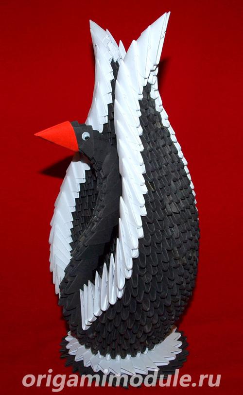 Лебедь оригами из модулей. Лебедь в черном | Модульное оригами лебедь схема