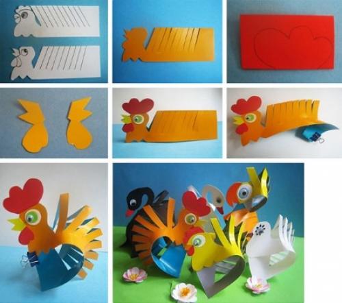 Поделки своими руками из бумаги. Аппликации из цветной бумаги для дошкольников
