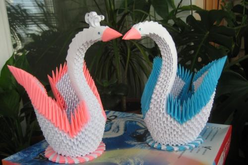 Техника оригами лебедь. Изготовление объёмного лебедя