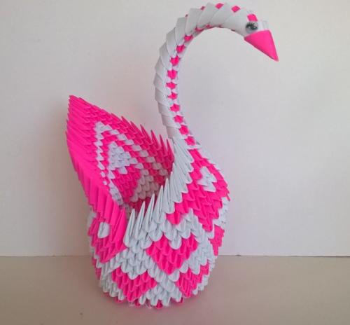 Техника оригами лебедь. Изготовление объёмного лебедя