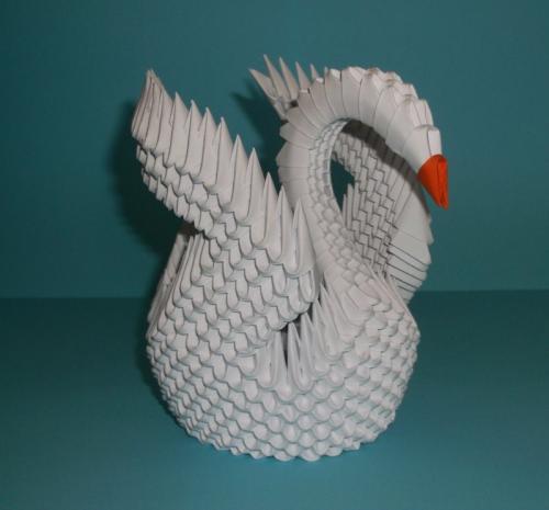 Техника оригами лебедь. Изготовление объёмного лебедя
