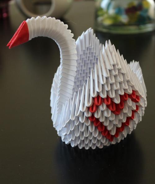 Техника оригами лебедь. Изготовление объёмного лебедя