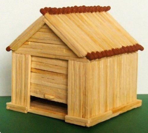 Как сделать домик из спичек с клеем схемы. Домик из спичек при помощи клея