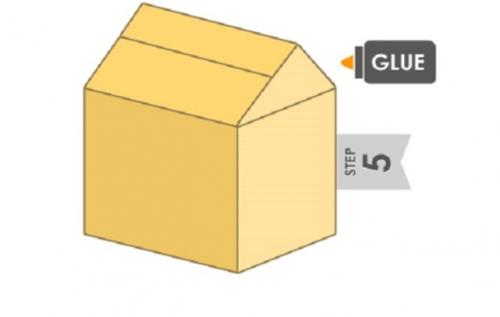 Как сделать простой домик из картона. Как сделать большой домик из картона