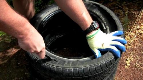 Как сделать лебедя из шины. Лебедь из старой покрышки