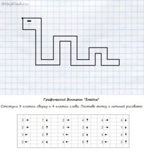 Географические рисунки по клеткам. 