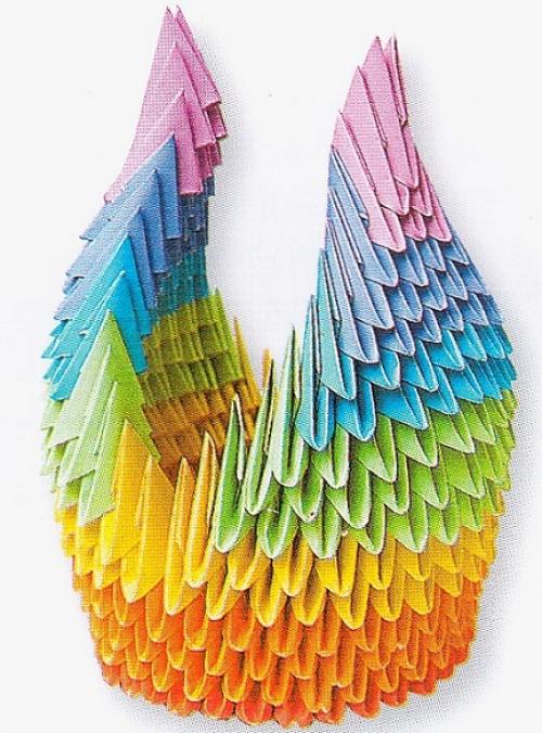 Как соединить модули между собой для создания схем оригами лебедь. Крылья, лапы и хвосты лебедя из оригами