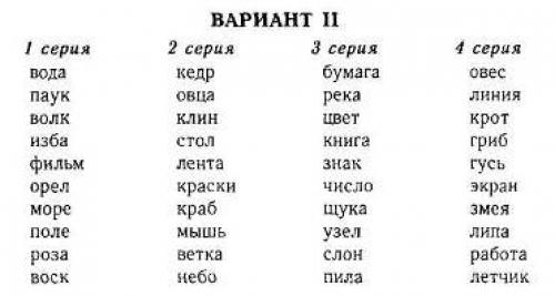 Методика заучивания 10 слов. Простая оценка памяти: метод запоминания 10 слов 01