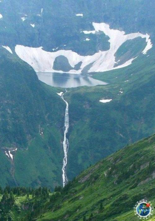 Кинзелюкский водопад Красноярский край