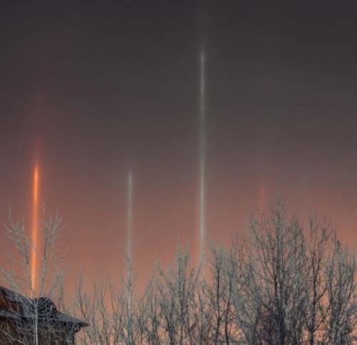 Световые столбы - редкое природное явление невероятной красоты! 02