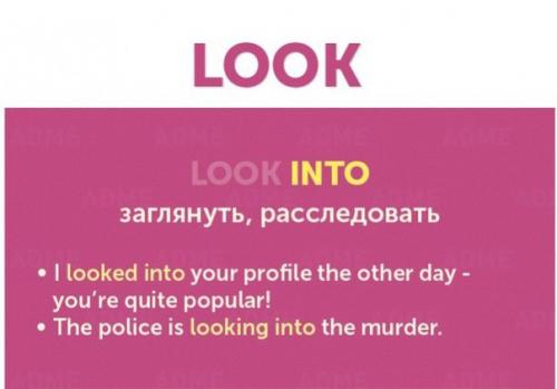 Английский язык. Мы учим разговорные выражения с глаголом Look.