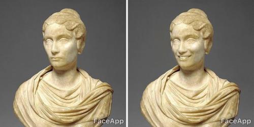 Парень ходит по музеям и Смешит старинные портреты с помощью приложения Faceapp. 09