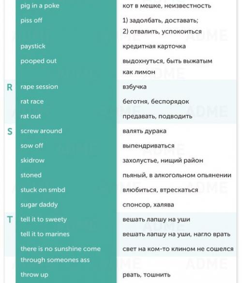 150 выражений из английского сленга. 07