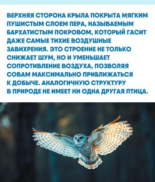 Абсолютная тишина при полёте - залог успешной охоты сов. 02