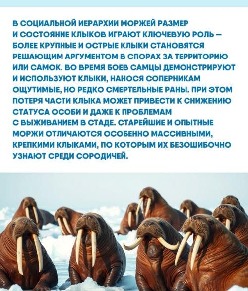 Моржи - пример того, как устройства для адаптации становятся частью социальной структуры вида. 02