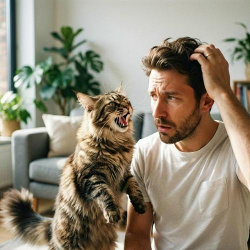 В эксперименте выяснилось, что на мужчин кошки мяукают в 2, 5 раза чаще, чем на женщин. 02