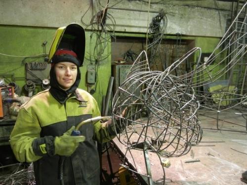 Медитирующий кот тихвами от сварщицы Алeксандры Ивлевой. 01