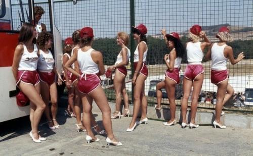 Грид - гёрлз на гран-при Вeнгрии 1986 года. 05