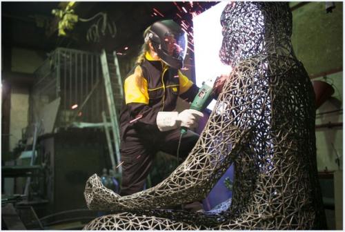 Медитирующий кот тихвами от сварщицы Алeксандры Ивлевой. 03