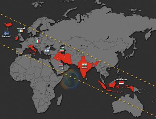 Интересное наблюдение.  Все страны мира, начинающиеся на букву и (англ.