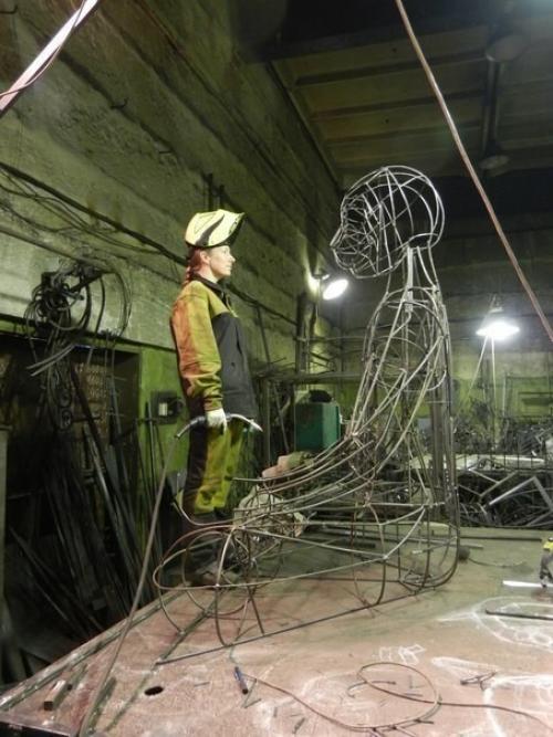 Медитирующий кот тихвами от сварщицы Алeксандры Ивлевой.