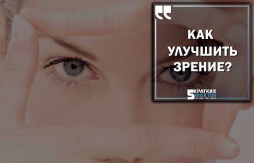 Упражнения для улучшения зрения.