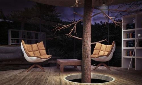 Дома, архитекторы которых отказались спиливать деревья. 07