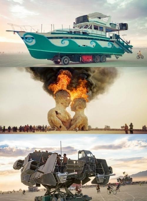 Burning Man - ежегодный фестиваль, проходящий в пустыне блэк - рок в неваде. 02