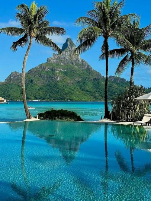 Бора - бора - это не просто точка на карте французской полинезии, это ожившая открытка, которую природа создавала миллионы лет.  