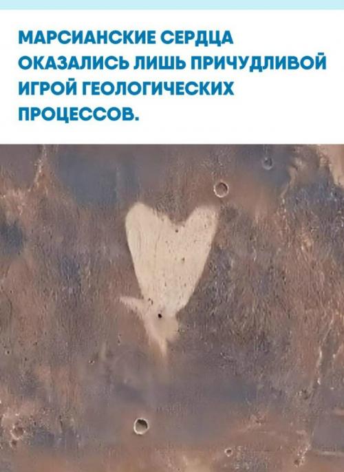 Орбитальные аппараты Nasa годами фиксируют на поверхности марса необычные образования, напоминающие своей формой человеческое сердце.  