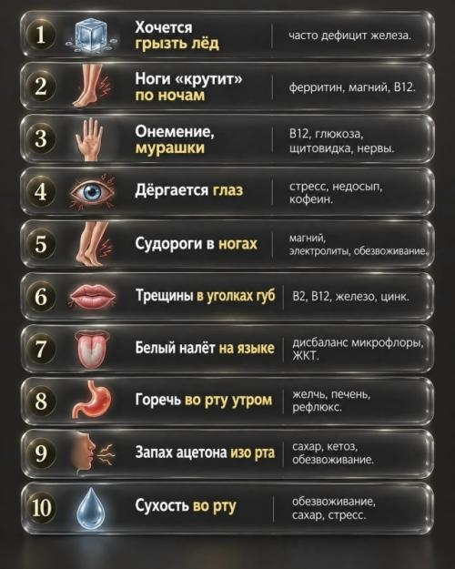 Сигналы вашего тела.

