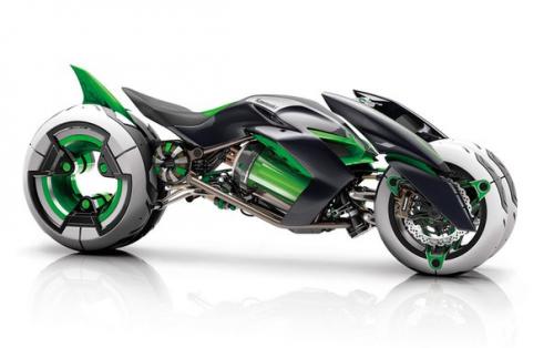 Компания Kawasaki трехколесную концепцию трансформирующего электротранспорта представила. 01