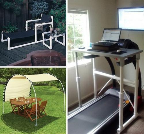 Полезные идеи: дачные поделки из пластиковых труб. 08